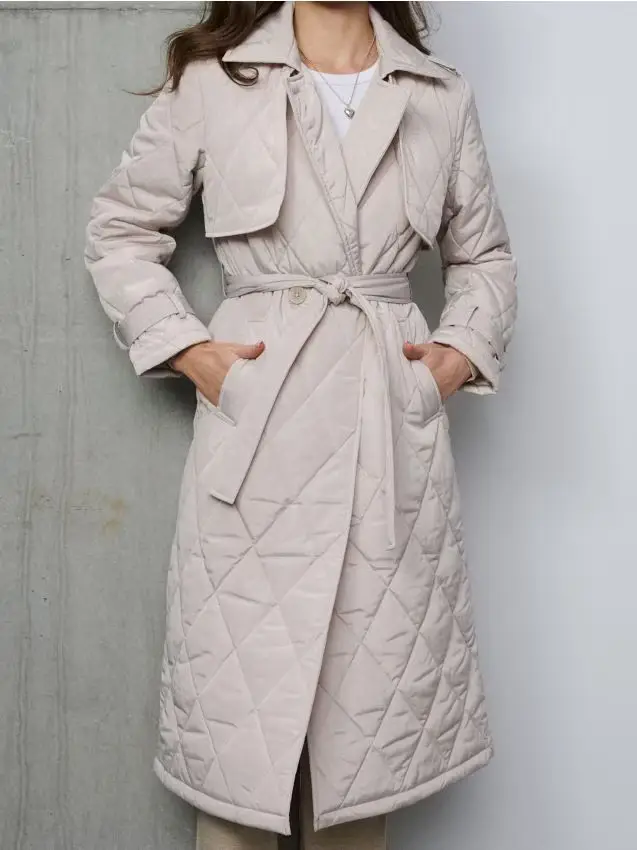 Sinsay Cappotto trapuntato - beige