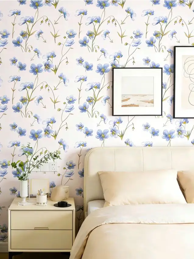 Sinsay Carta da parati autoadesiva con motivo floreale - viola