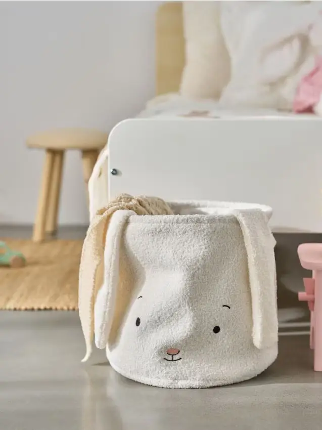 Sinsay Cesto portaoggetti con motivo di coniglio - bianco