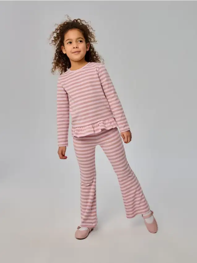 Sinsay Completo in maglia di cotone a righe - multicolor