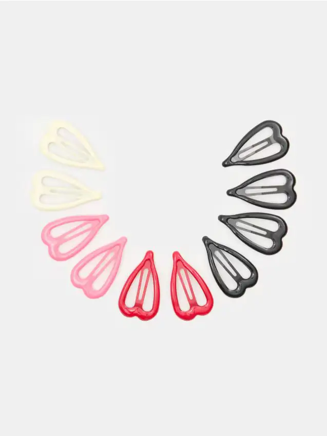 Confezione da 10 fermagli per capelli - multicolor