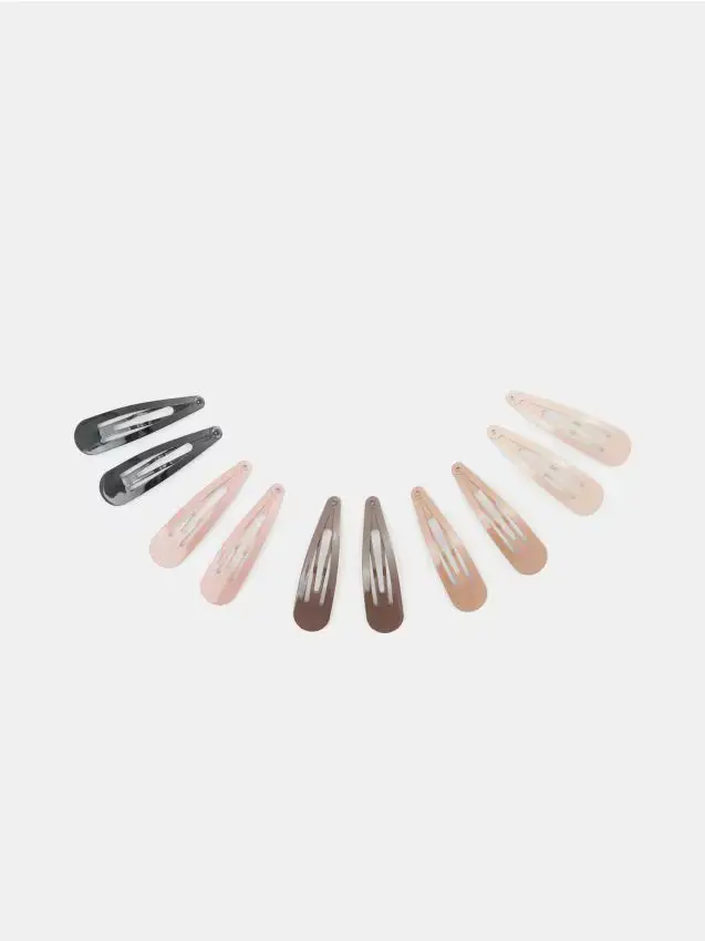 Confezione da 10 fermagli per capelli - multicolor