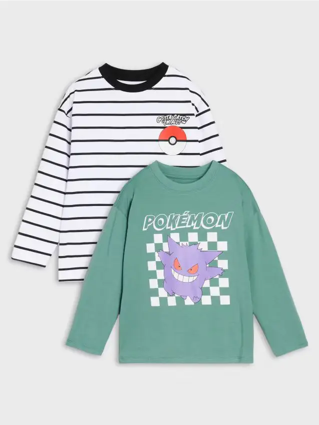 Sinsay Confezione da 2 magliette a maniche lunghe Pokémon - multicolor