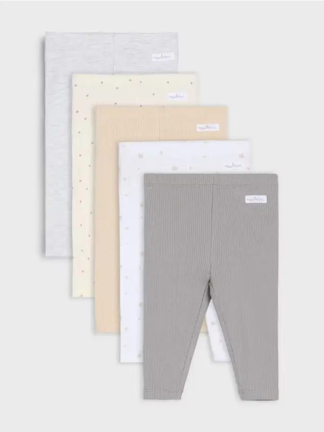 Confezione da 5 paia di leggings - nude