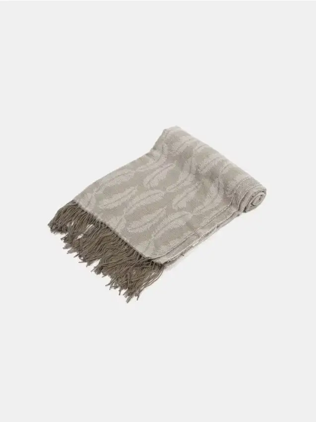 Coperta con frange - grigio chiaro