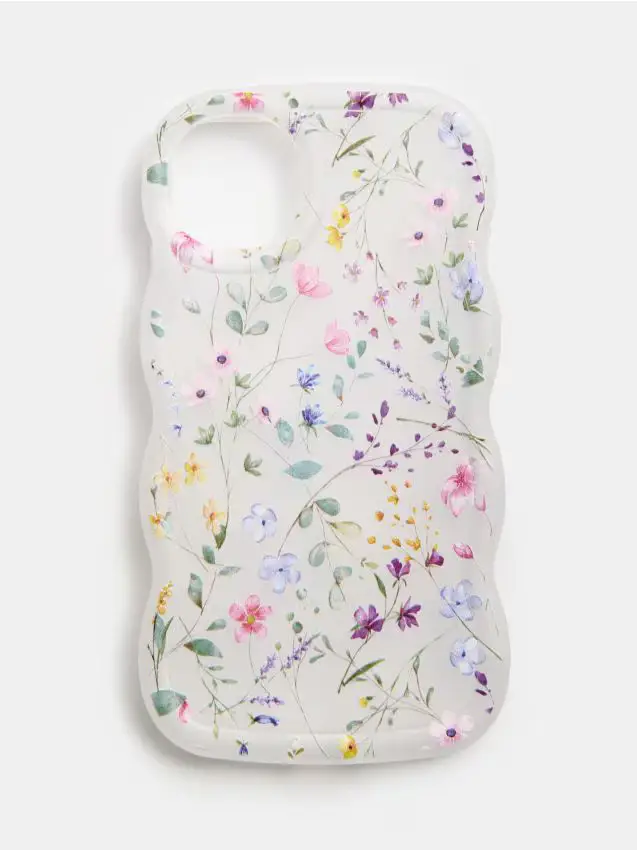 Sinsay Custodia per iPhone 11/XR con bordi ondulati e motivo floreale - multicolor