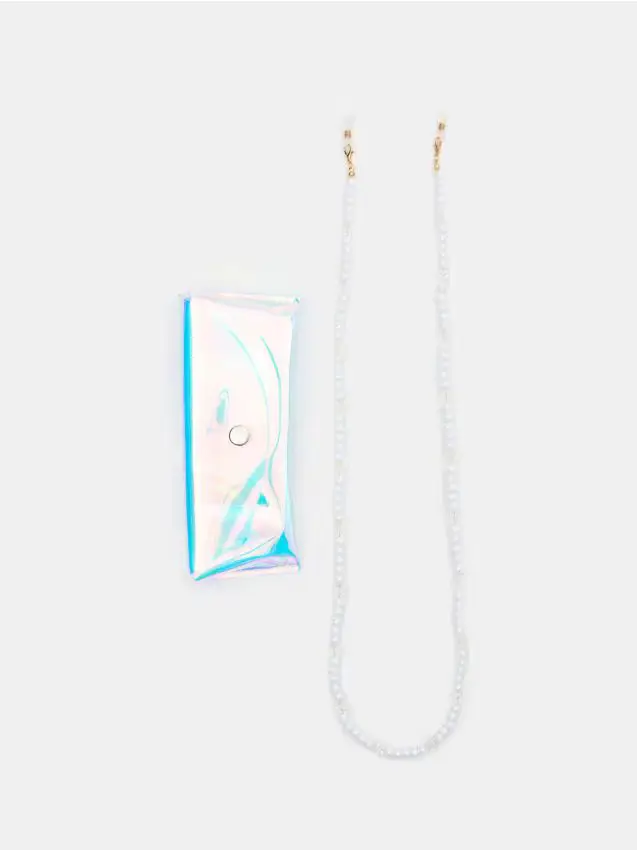 Sinsay Custodia per occhiali con catenella - multicolor