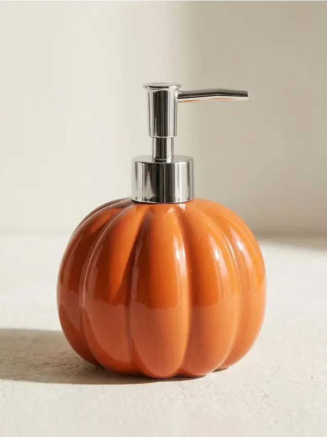 Dispenser per sapone a forma di zucca - arancione