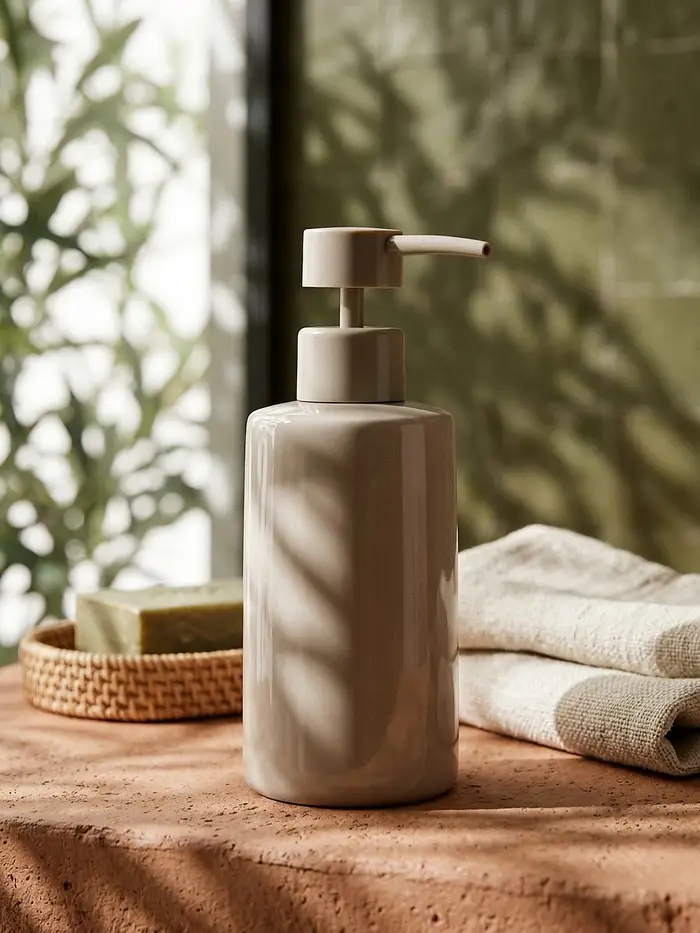 Dispenser per sapone tinta unita - beige