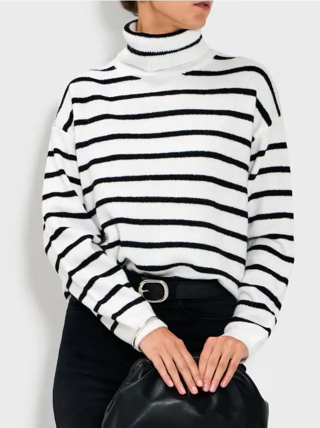 Sinsay Dolcevita a righe - bianco