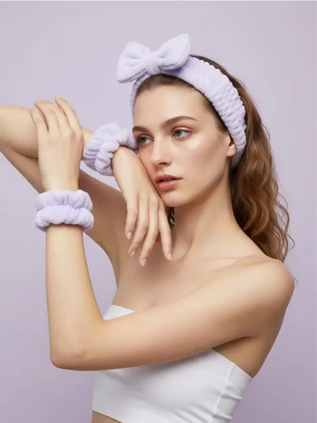 Sinsay Fascia per capelli e polsini cosmetici - lavanda