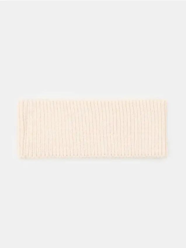 Fascia per capelli in viscosa - panna