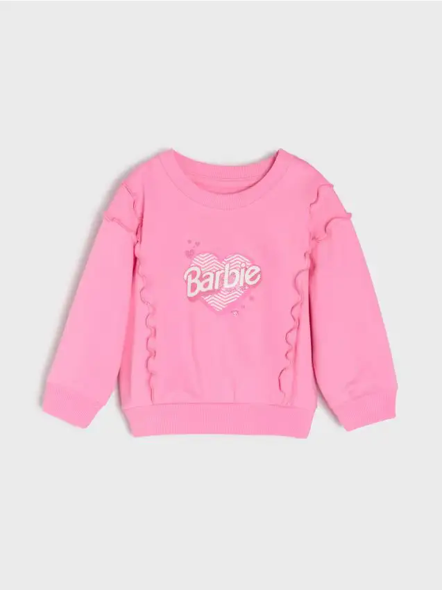 Felpa con scollo crewneck Barbie - rosa