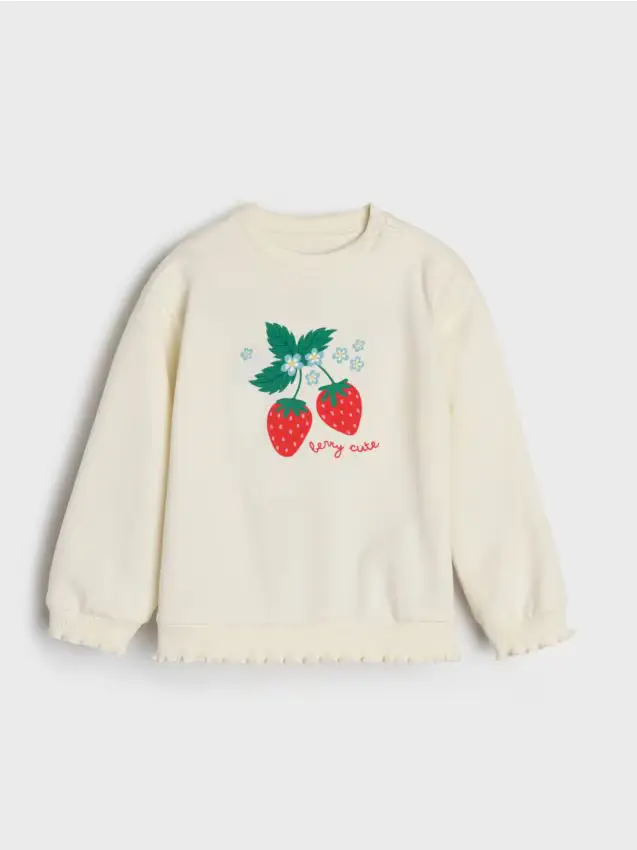 Sinsay Felpa girocollo - panna