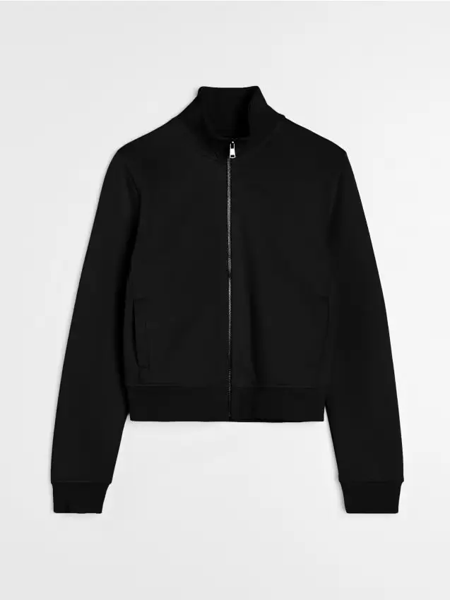 Sinsay Felpa liscia con collo alto - nero