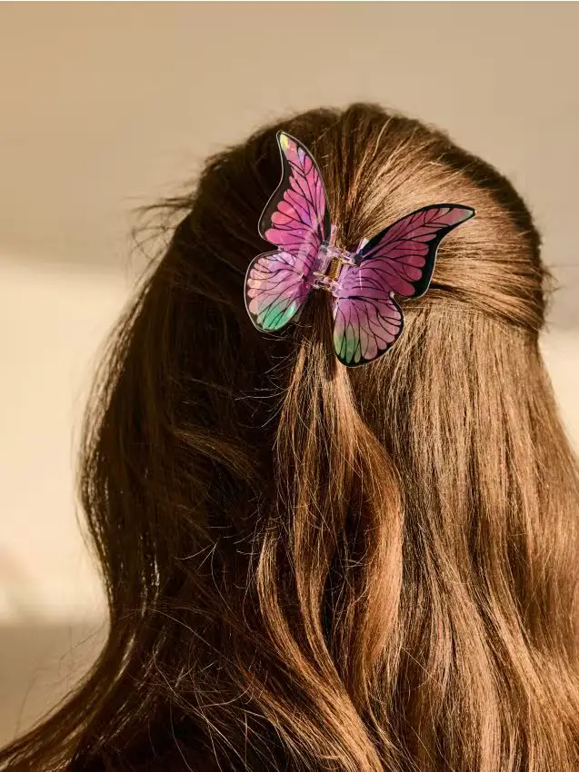 Sinsay Fermaglio per capelli a forma di farfalla - viola