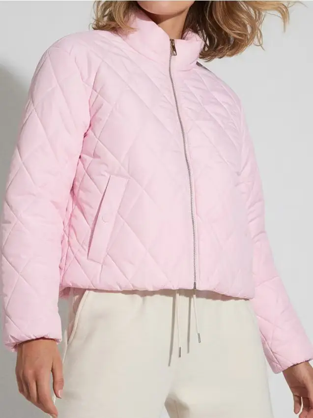 Sinsay Giacca trapuntata a collo alto - rosa pastello