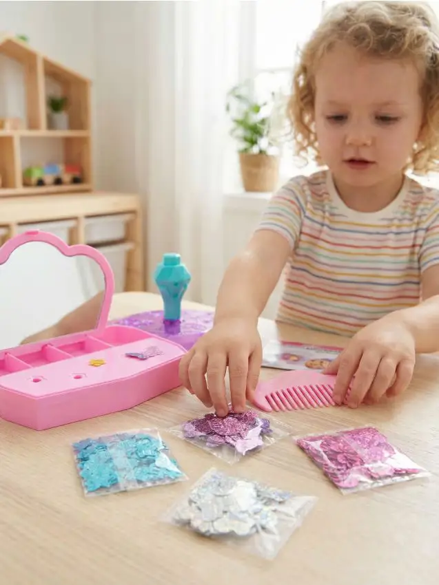 Giocattolo - Set per lo styling dei capelli con paillettes - multicolor
