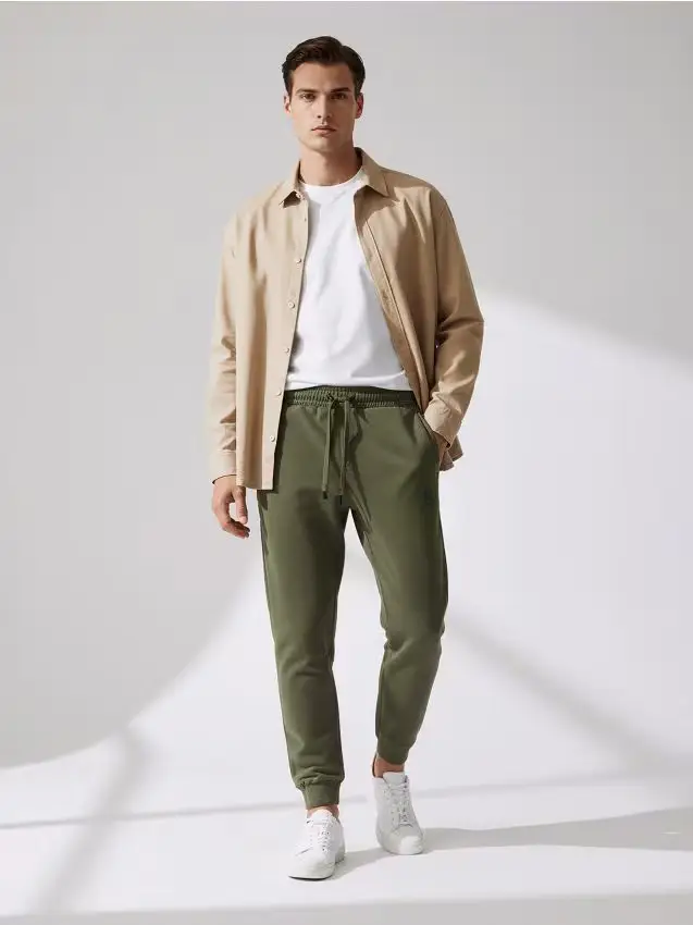 Sinsay Jogger - verde-giallo