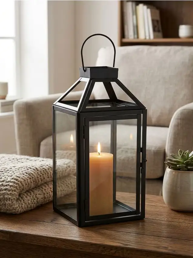 Lanterna in metallo - nero