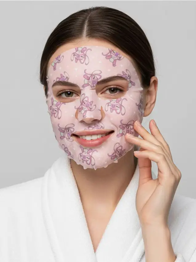 Sinsay Maschera idratante in foglio Stitch - rosa pastello