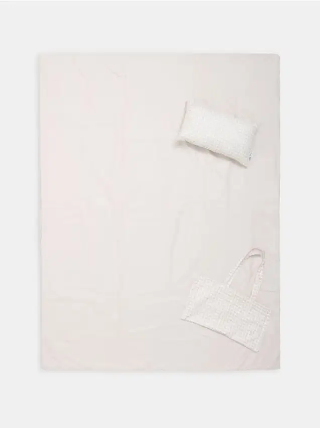 Sinsay Materassino pieghevole per lettino con cuscino e balza - beige