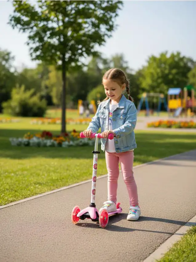 Sinsay Monopattino a tre ruote con motivo floreale - rosa