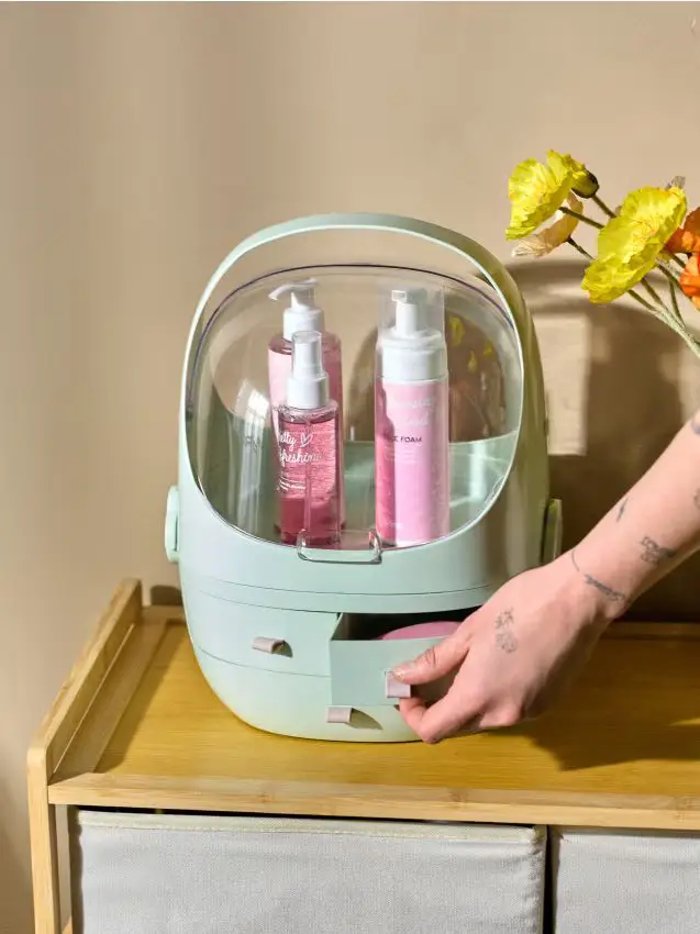 Sinsay Organizer per make-up - verde pallido