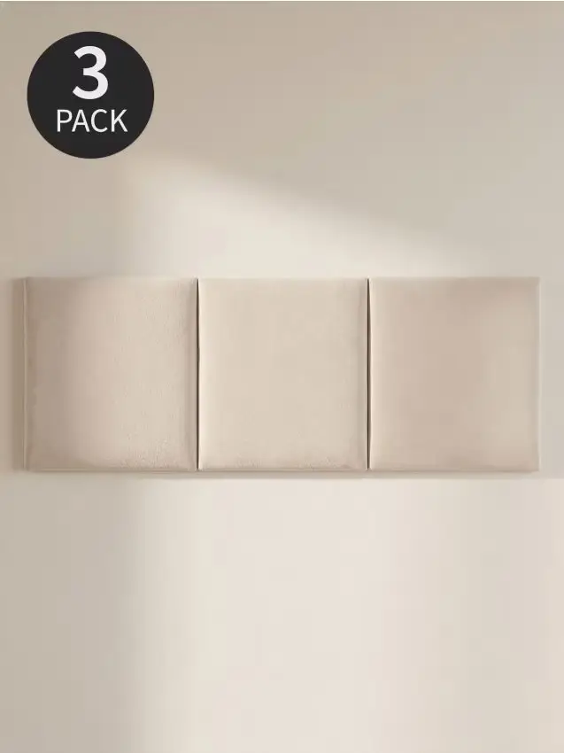 Pannelli imbottiti quadrati 3 pack - nude