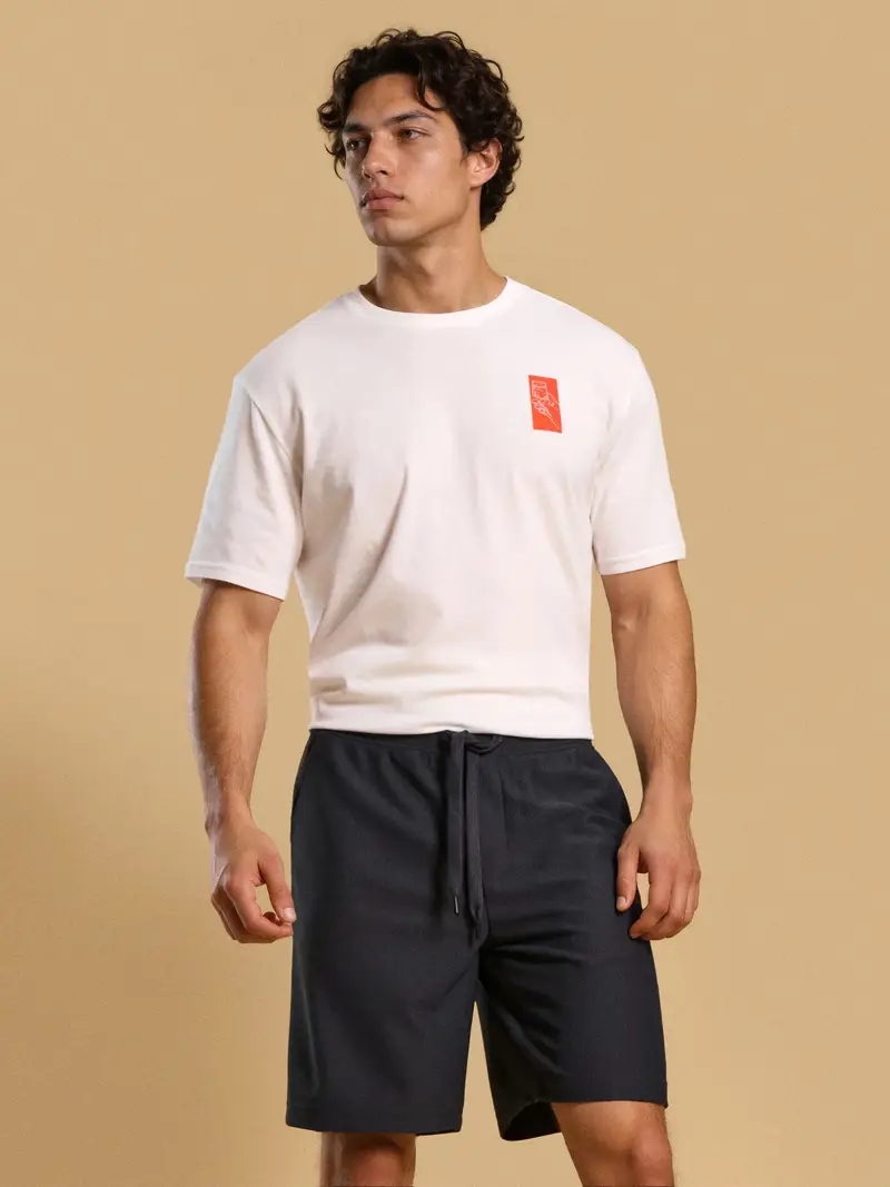 Sinsay Pantaloncini basic - steel blue miniatura 3