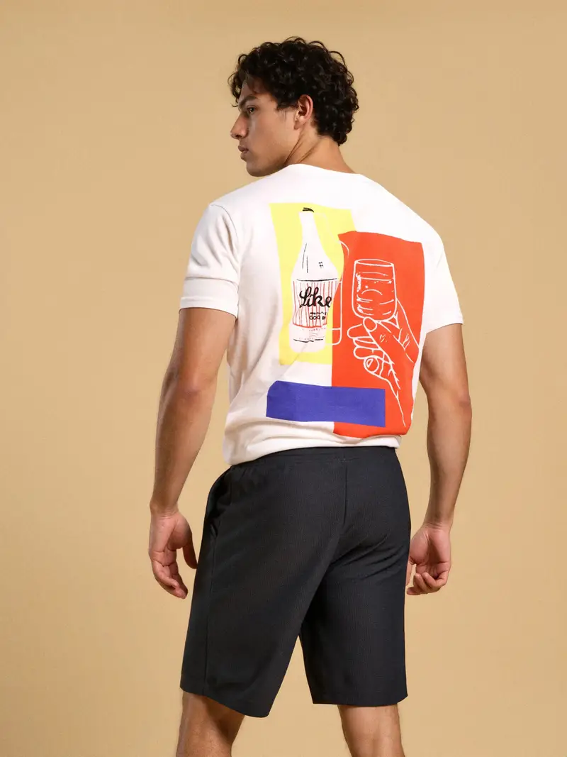 Sinsay Pantaloncini basic - steel blue miniatura 4