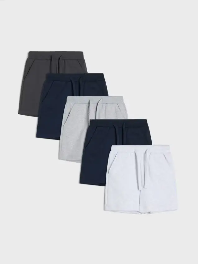 Sinsay Pantaloncini di felpa 5 pack - grigio chiaro