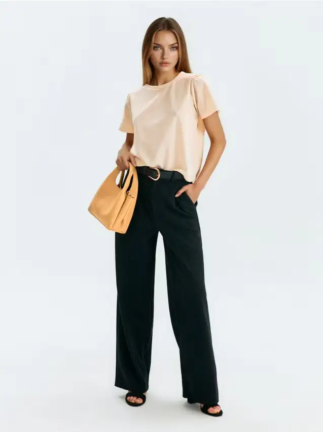 Sinsay Pantaloni classici Nero 4899064