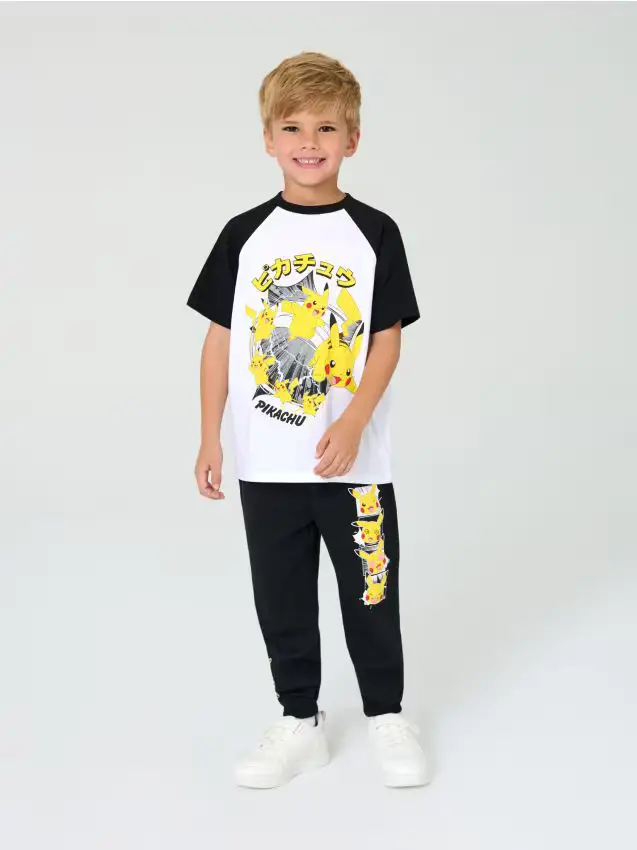 Sinsay Pantaloni da tuta Pokémon - nero