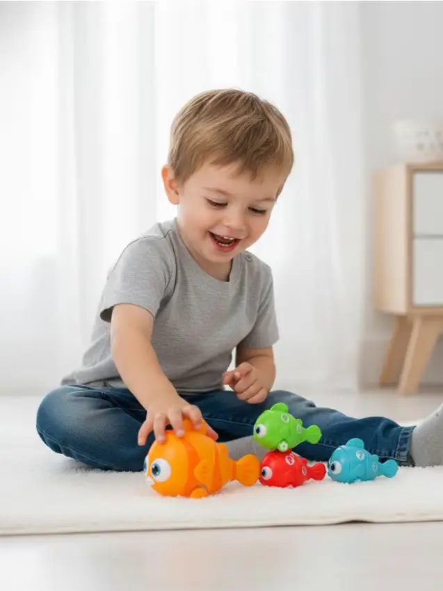 Pesci magnetici a batteria - confezione da 4 - multicolor