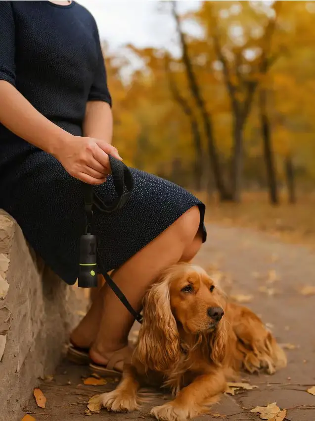 Sinsay Porta sacchetti igienici con torcia - nero