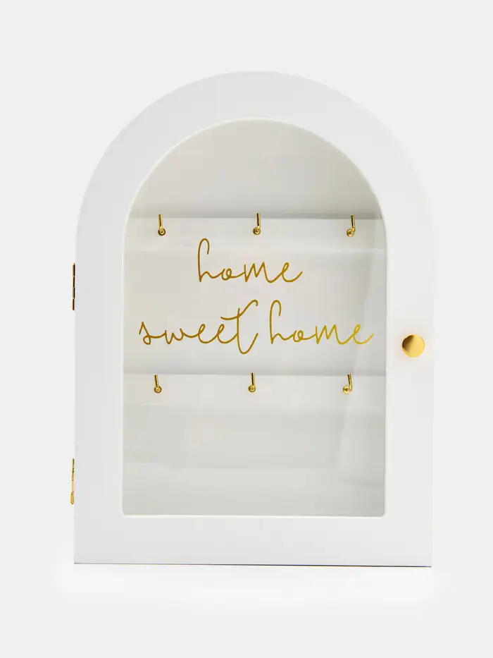 Portachiavi con scritta Home Sweet Home - bianco miniatura 3