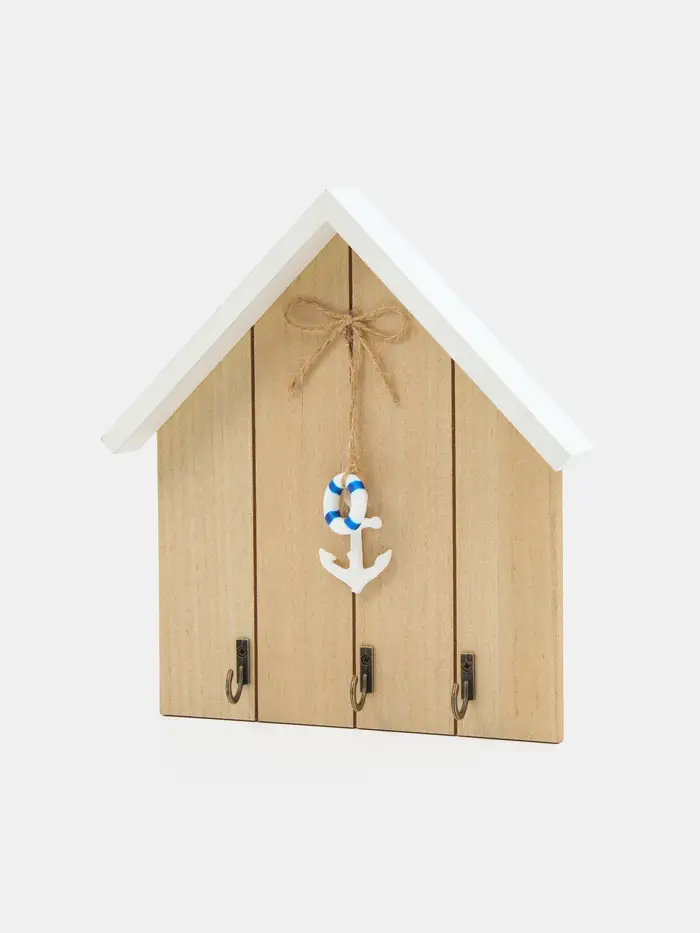 Portachiavi da parete con motivo marino - beige miniatura 4