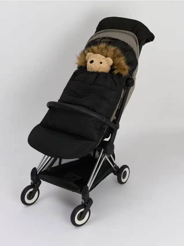 Sinsay Sacco nanna per neonati con pelliccia riscaldante - nero