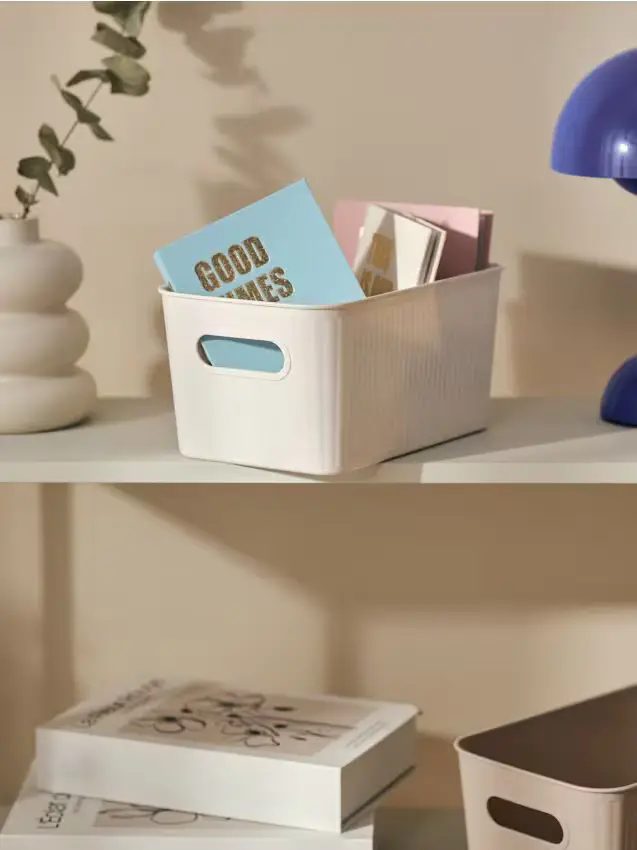 Sinsay Scatola portaoggetti con manici - panna