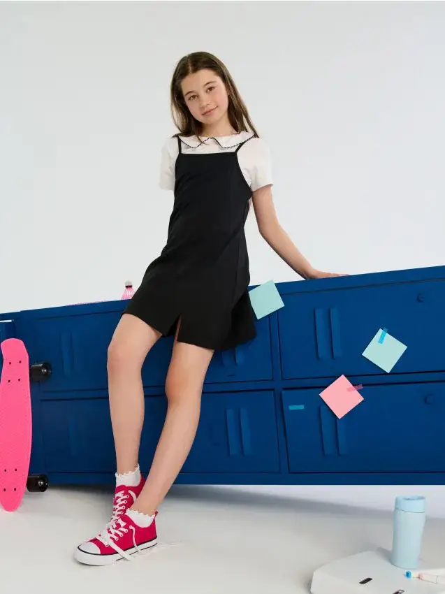 Sinsay Set Abito e blusa con colletto decorativo - multicolor