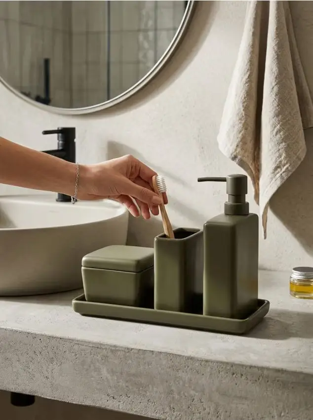 Sinsay Set da bagno 4 pack - verde lime
