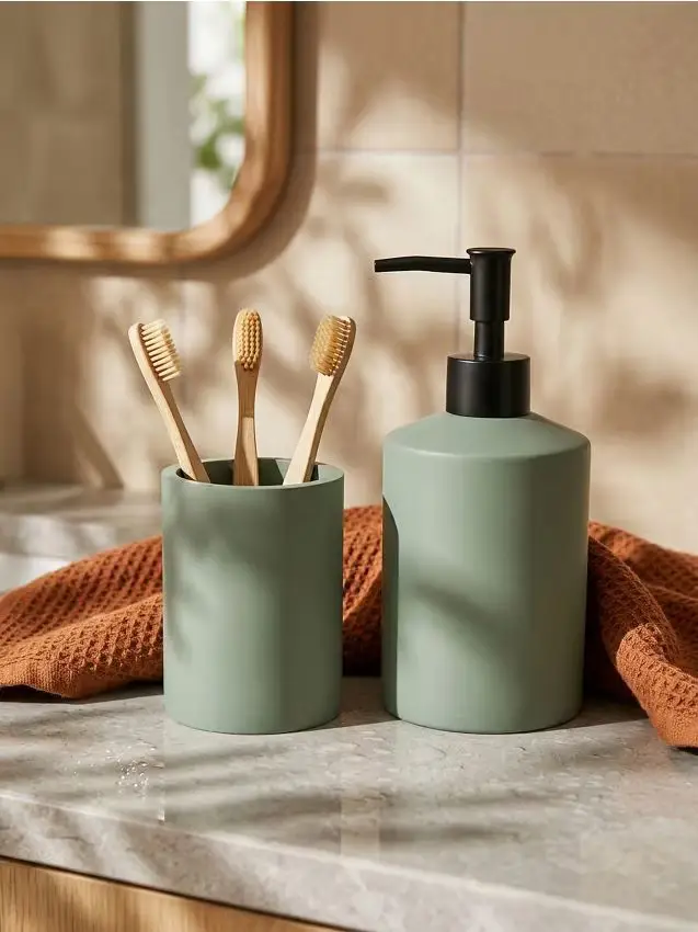 Sinsay Set da bagno - verde scuro