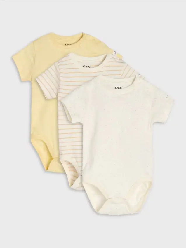 Sinsay Set di 3 body in cotone - panna