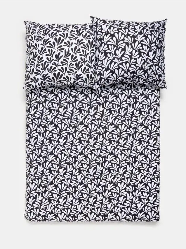 Sinsay Set di biancheria da letto con motivo - nero