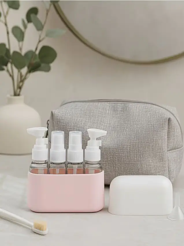 Sinsay Set di flaconi da viaggio - rosa pastello