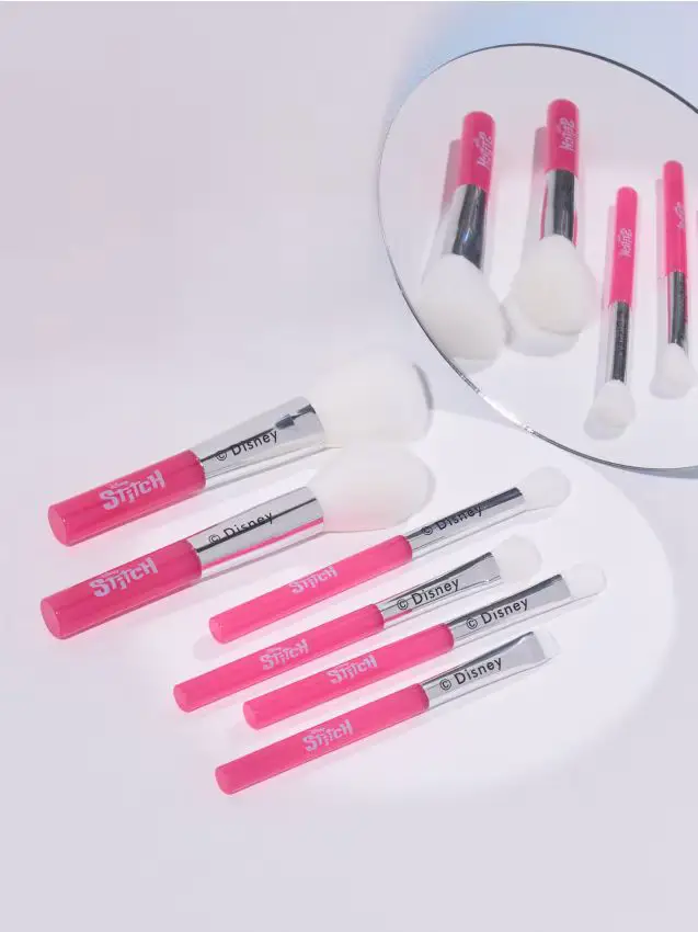 Sinsay Set di pennelli per trucco Lilo & Stitch - rosa pastello