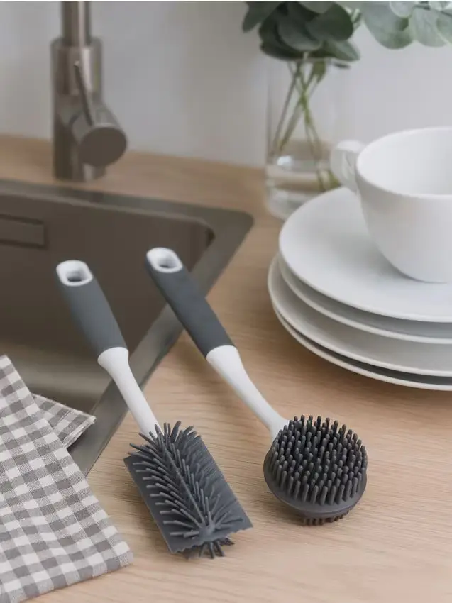 Set di spazzole per la pulizia 2 pack - grigio chiaro