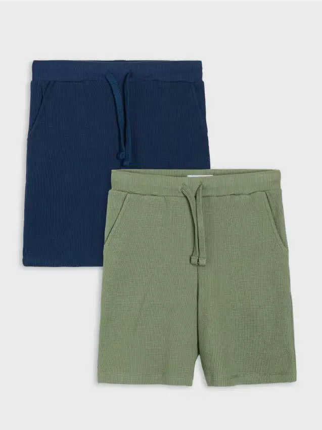 Shorts in maglia 2 pack - verde polveroso
