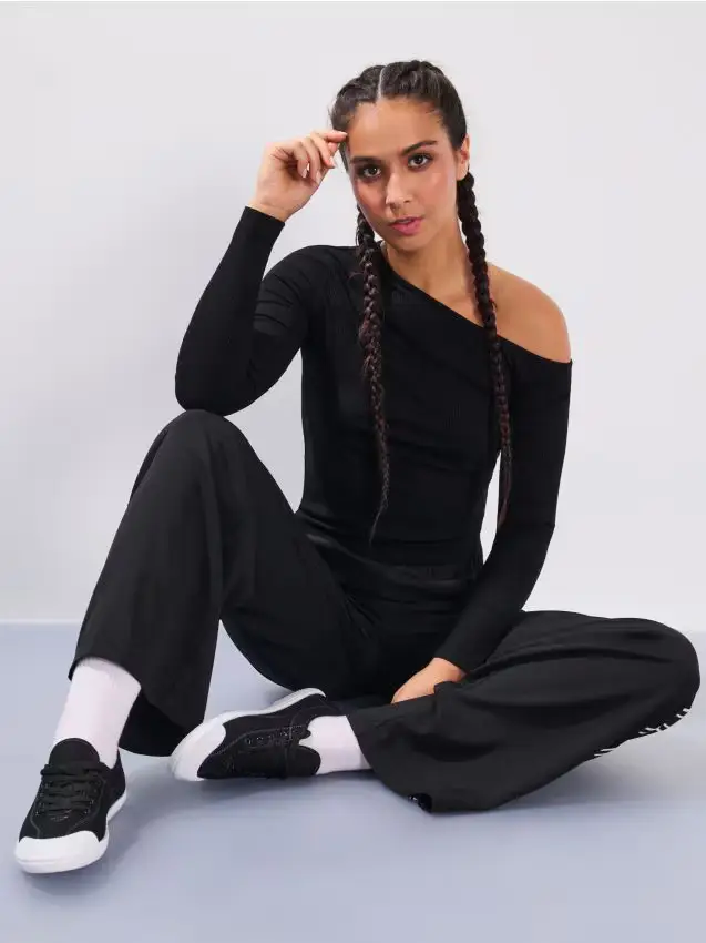 Sinsay Sneakers con cuciture decorative - nero